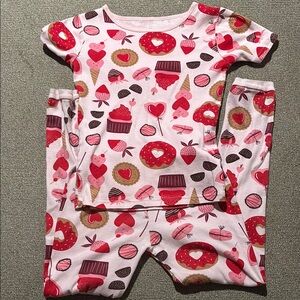 Carter's Pink and Red Valentine's Pajama Set